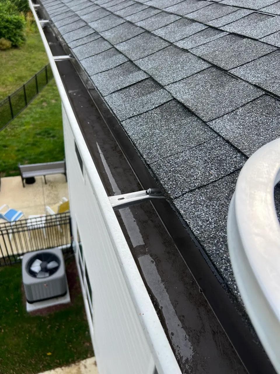 Gutter Leaf Removal — after